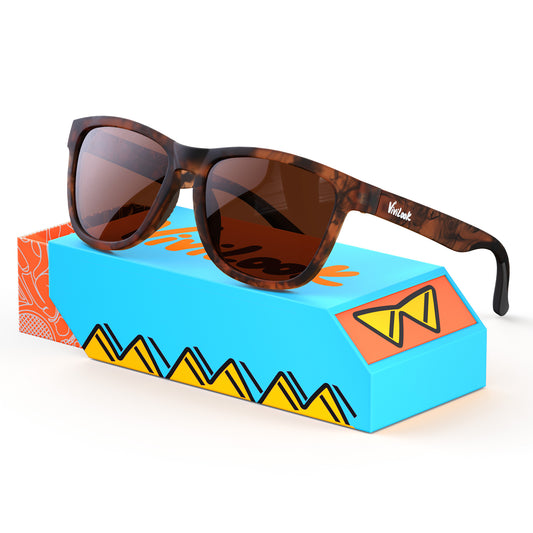 UV400 Protection Elastic Touch Polarized Womens Sunglasses--10 Vintage Espresso