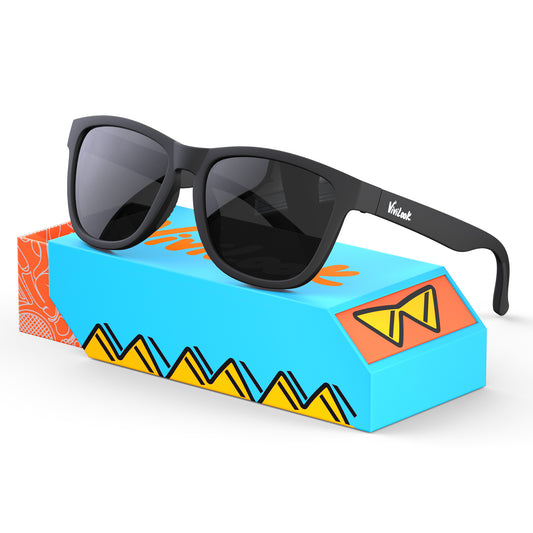 UV400 Protection Elastic Touch Polarized Womens Sunglasses--01 Pitch Black
